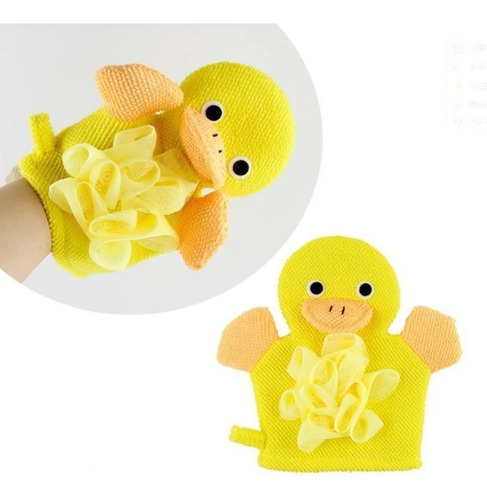 Guante Esponja Titere De Patito Para Ducha Niños Divertido