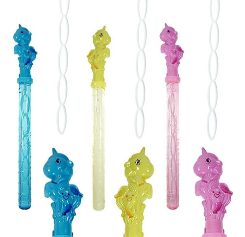 Baston De Burbujas De Jabón Burbujero Unicornio 39cm / 3pzs