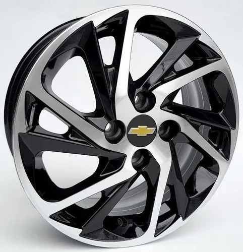 Rodas Chevrolet Onix Celta Prisma Aro 15 (jogo) + Bicos Cor Preto Com Diamantado