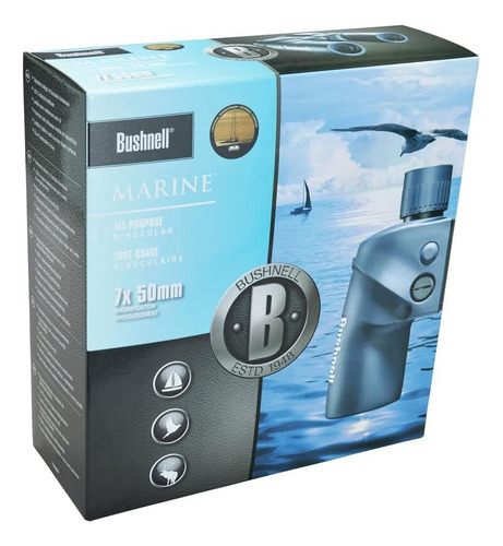 Binocular Bushnell Marine 7x50, Binoculares Con Telémetro Y