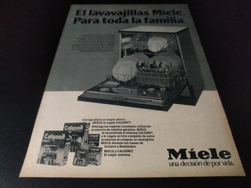 (pe085) Publicidad Clipping Lavavajillas Miele * 1984