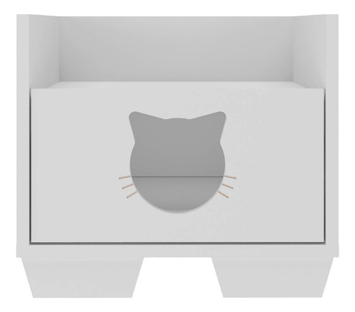 Cama Gatito Blanca Petscool Con Cajón - Kidscool
