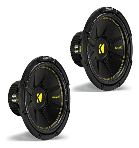 (2) Kicker 44cwcd124 Compc 12  1200 Vatios Dual 4-ohm Subwoo