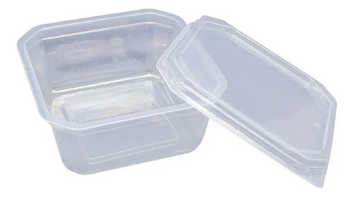20un Pote Quadrado 150ml Com Tampa Vai Ao Freezer Microondas