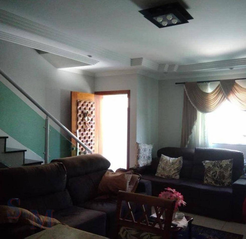 Imagem 2 de 7 de Sobrado Com 3 Dormitórios À Venda, 122 M² Por R$ 480.000,00 - Vila Curuçá - Santo André/sp - So0352