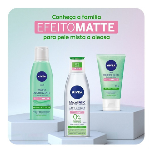 Imagem 8 de 8 de Água Micelar Nivea Micellair Efeito Matte 200ml