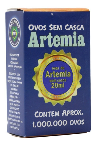 Ovos De Artemia Sem Casca 20ml - Otimo Para Alimentação