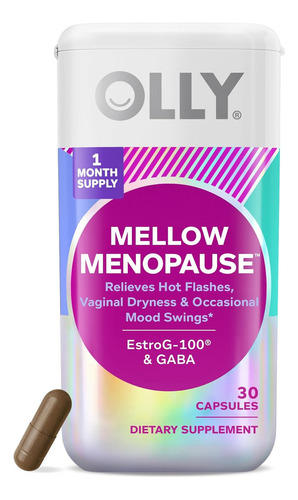 Olly Mellow Manopause Alivia Síntomas De Menopausia 30 Pzas Sabor Sin Sabor