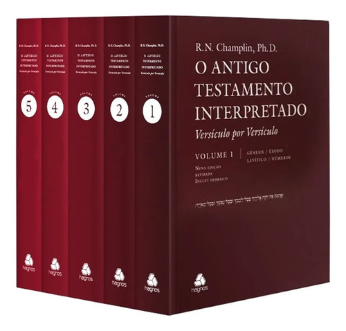 Antigo Testamento Interpretado: 5 Volumes: Versículo por Versículo, de Champlin, Russell Norman. Editora Hagnos Ltda, capa dura em português, 2018