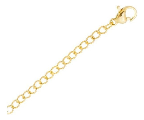 10 Unid.extensor Colar Pulseira Corrente 10cm Banho Ouro 18k Cor Dourado