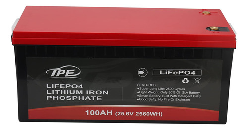 Bateria Litio 24 V 100 Ah Recargable Hierro Fosfato Ciclo Ma