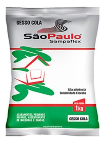 Gesso Cola Para Acabamento E Reparo 1kg Sampaflex