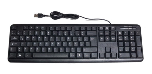 Teclado Usb  Performance En Español Negro Keq-022