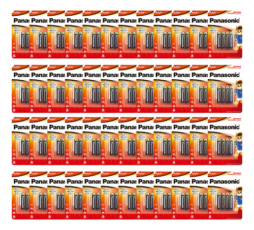 192 Pilhas Alcalinas Aaa Panasonic (48 Cartelas C/4 Un)