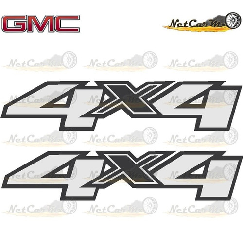 Gmc Sierra 4x4 2007 2013 Stickers Calcomanias Para Batea