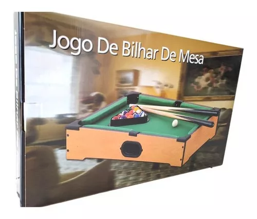 Mini Jogo de Sinuca Bilhar 51 x 31 x 9,5 cm