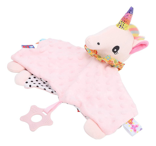 Peluche De Apego Suave Bebé Mordedera Unicornio Color Pink