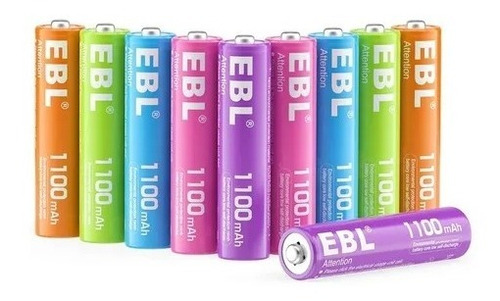 Pack 10 Pilas Ebl Triple Aaa Recargables 1100mah Ln-ch8210