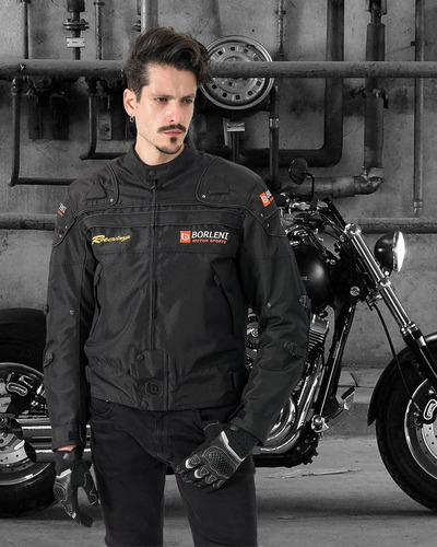 Chaqueta Para Motociclista Borleni, C/ Proteccion, L, Negro