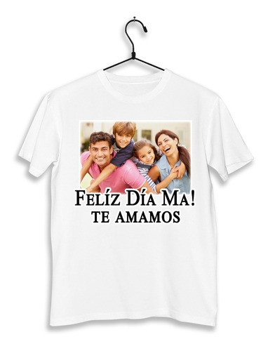 Remera De Niño Personalizada Con Foto Feliz Mama Dia Madre 1