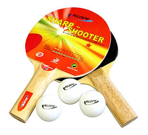 Imagem 1 de 1 de Kit Tenis Mesa Raquete Pino Ping- Pong Completo 5052 Klopf