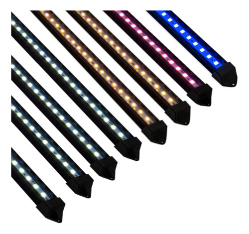 Luminária Led 8 Cores Para Aquário Plantado C/ 1,60m Luzes 05brancos 6.500k 02ledgrow 01azul 220v