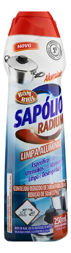 Kit 12 Sapólio Cremoso Limpa Alumínio Bombril Radium 250ml