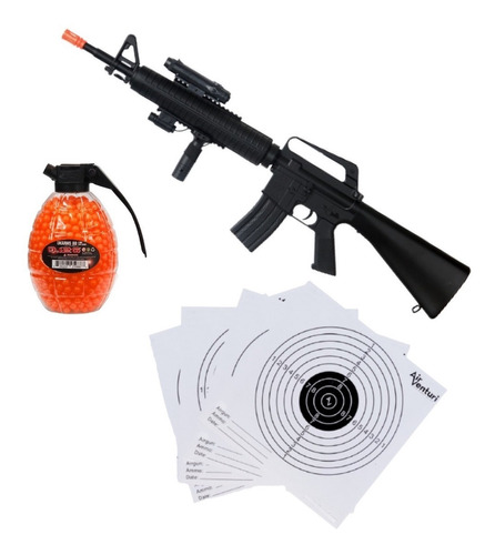 Marcadora Airsoft Bbs Spring M16-a3 Mira Gotcha Xtreme