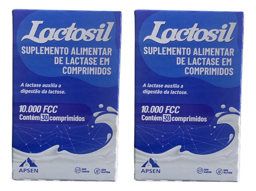 Kit 4 Caixas Lactosil 10.000fcc Com 30 Tabletes Sabor Sem Sabor