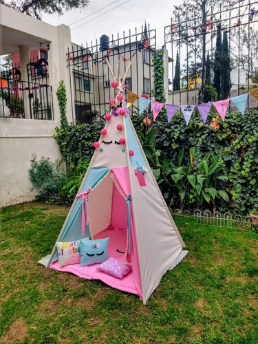 Tipi Teepee Casita Tienda Infantil Unicornio Con Nombre Cama