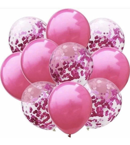 Set 12 Globos Premium Mix Bouquet Rosa . Las Condes