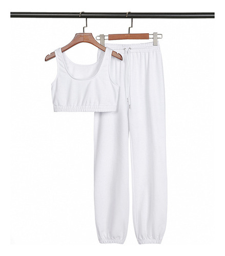 Yf Chaleco Pantalones Largos Casual Conjunto De Dos Piezas