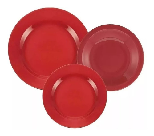 Plato Postre Biona Rojo 18 Cm