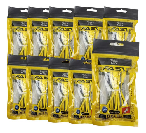 Paquete 10 Cable Rca Db Bass Dbrca3cca 3 Ft Cca .9m