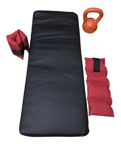 Imagen 1 de 4 de Promo Kit Set Pesa Rusa 2kg + Colchoneta + Tobillera 1kg
