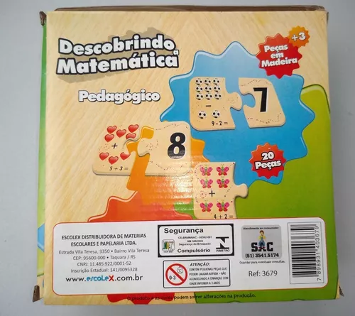 Jogo Matemático De Madeira Educativo Infantil Abre E Fecha em