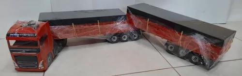 BITREM GRANELEIRA 9 EIXOS - LONGO (Comprimento: 108cm) - CAVALO SCANIA ou  VOLVO FHTODOS OS MODELOSBRUCAS MINIATURAS DE CARRETAS e BITRENS - COM  CONTROLE REMOTO TODOS OS MODELOS