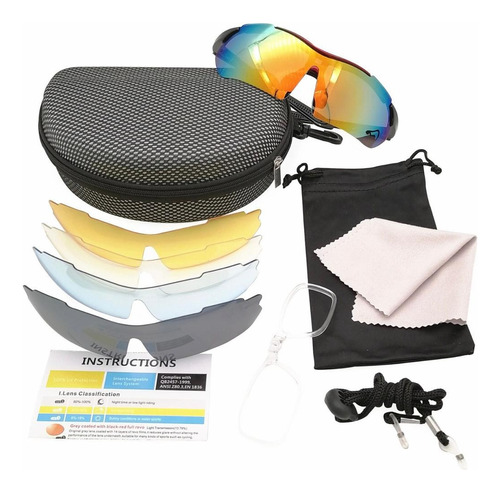 Gafas Lentes Con 5 Micas Intercambiables + Soporte Cristal