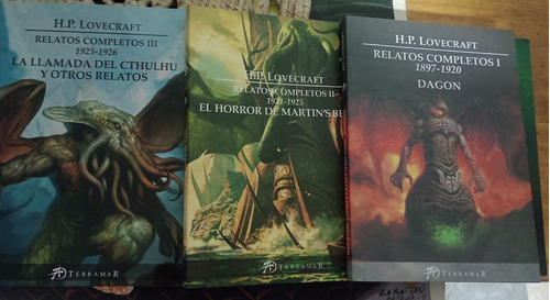 Relatos Completos Tres Tomos - Lovecraft - Ed Terramar