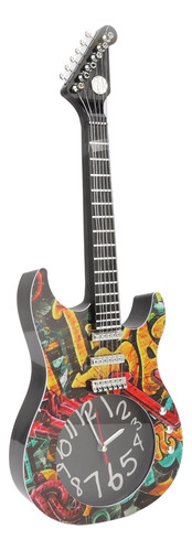 Reloj De Pared Con Forma De Guitarra Que Simula El Tiempo, D