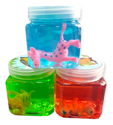 Slime Kit X3 Figuras Gel Moldeable Eco Animales Sorpresas