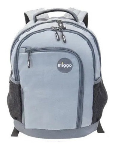 Bolso Miggo Para Laptop 15puLG Color Gris Y Azul Oscuro