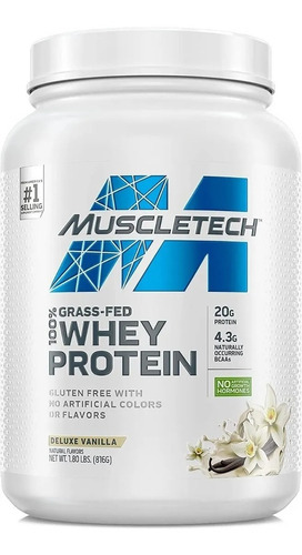 Proteina Muscletech 100% Grass Fed Whey 1.80 Lb Vainilla