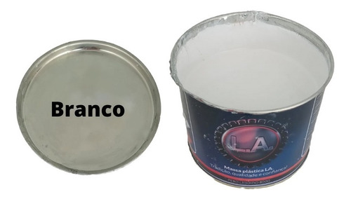 Imagem 2 de 3 de 2 Massa Plástica P/ Mármore Granito Porcelanato 800g- Branco