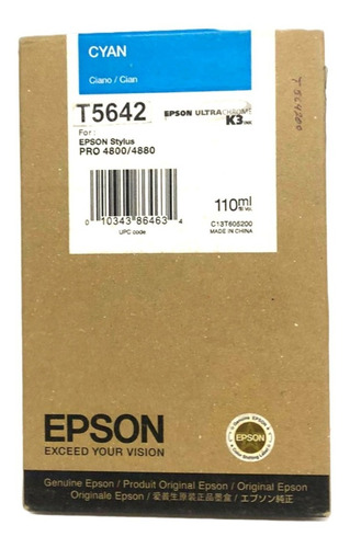 Cartucho De Tinta Epson T5642 Cian  Nuevo     110ml 