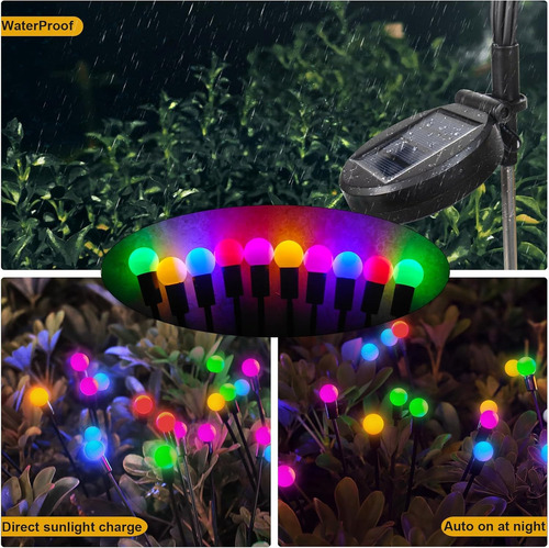 Lámpara De Tierra Firefly Ground, 2 Unidades, Decoración De