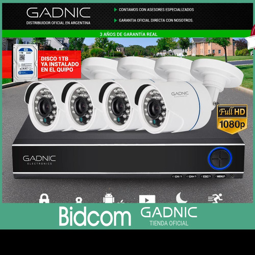 Camaras De Seguridad Hd Dvr 8ch + 4 Camaras Ir + Dico De 1tb