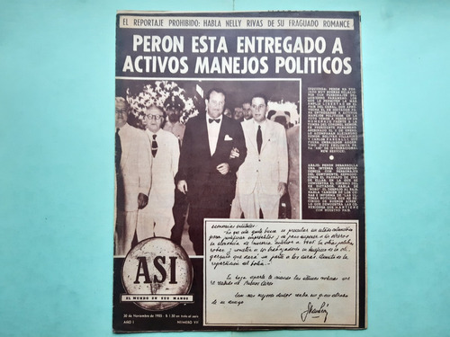 Revista Así / Año 1955 / Perón - Violencia En Los Estadios
