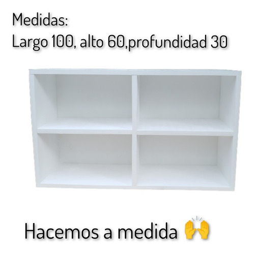 Mueble Montessori,madera, Blanco, Cubos