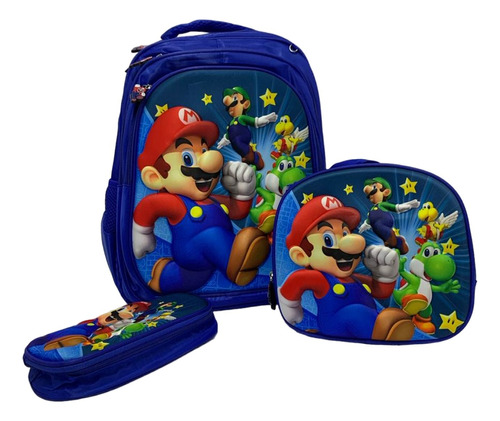 Kit Morral-bolso Mario Fontanero + Lonchera + Cartuchera